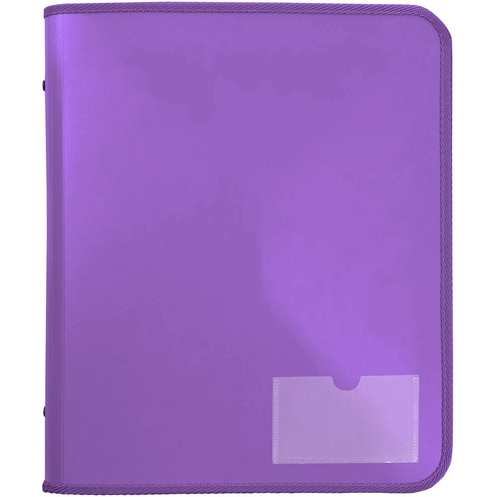 Image for MARBIG ZIPPER BINDER 25MM 2D PURPLE from Memo Office and Art