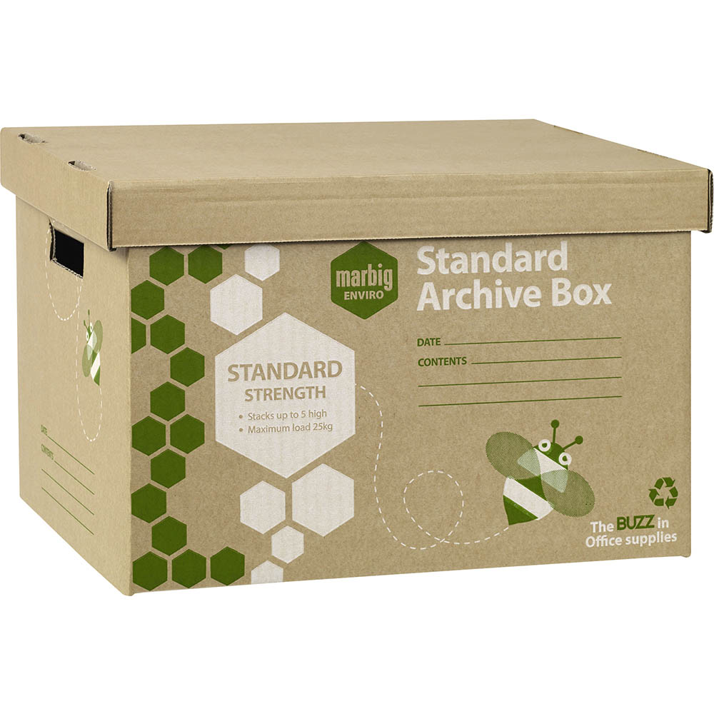 Image for MARBIG ENVIRO ARCHIVE BOX 420 X 315 X 260MM CARTON 20 from Merv's Stationery