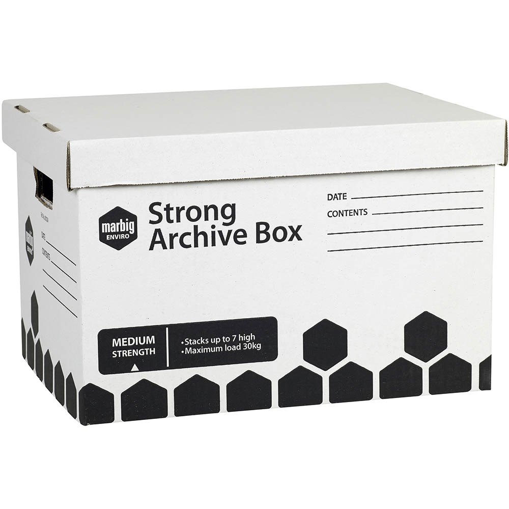 Image for MARBIG STRONG ARCHIVE BOX 420 X 320 X 260MM PACK 3 from Olympia Office Products