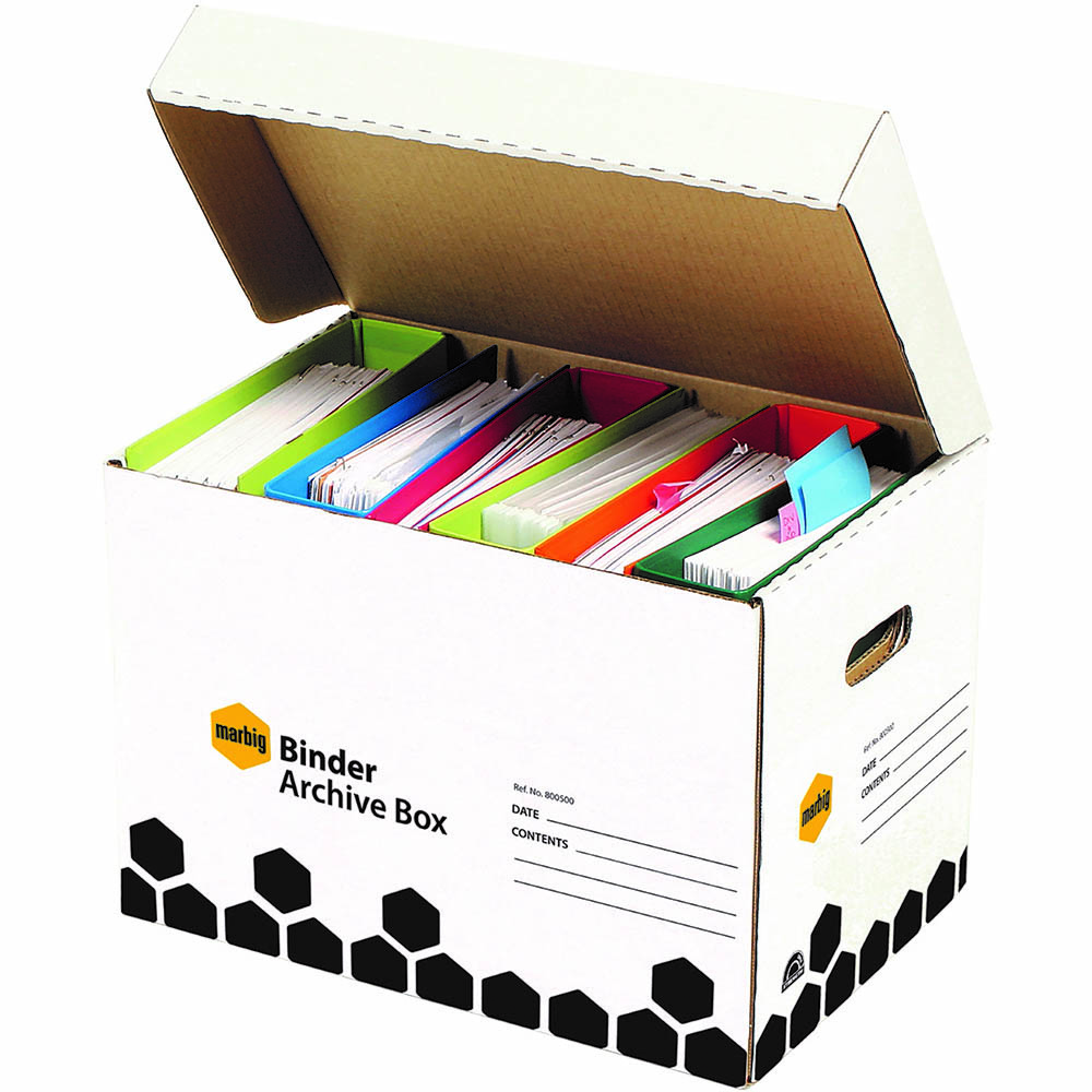 Image for MARBIG ARCHIVE BINDER BOX 480 X 340 X 330MM from Office Fix - WE WILL BEAT ANY ADVERTISED PRICE BY 10%