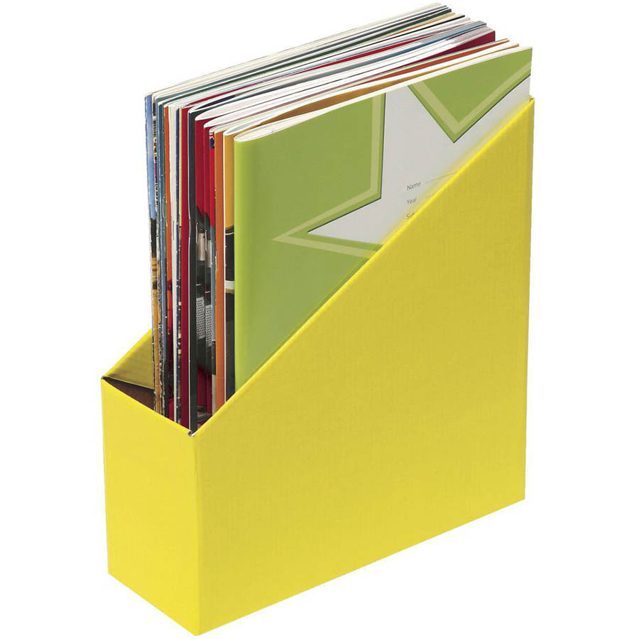 Image for MARBIG BOOK BOX SMALL YELLOW PACK 5 from Clipboard Stationers & Art Supplies