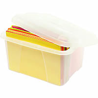 crystalfile mini porta storage box 20 litre clear