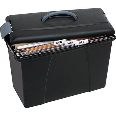 Image for CRYSTALFILE CARRY CASE BLACK WITH GREY TRIM from Clipboard Stationers & Art Supplies