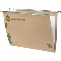 marbig enviro suspension files foolscap kraft pack 10