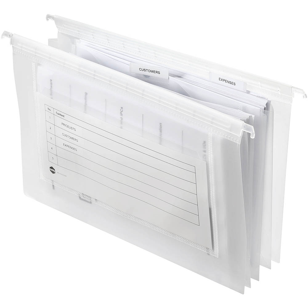 Image for MARBIG EXPANDING SUSPENSION FILES FOOLSCAP PP CLEAR PACK 5 from York Stationers