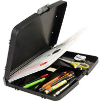 marbig professional heavy duty storage clipboard 5 compartment a4 black