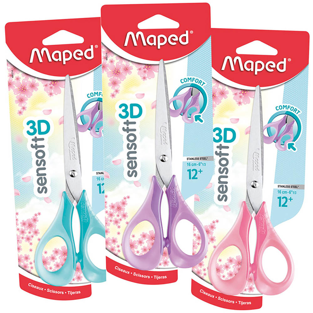 Image for MAPED SENSOFT SCISSORS 160MM PASTEL ASSORTED from Australian Stationery Supplies