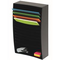 marbig desktop organisers wooden angled 12 tier a4 black