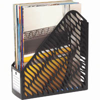 marbig magazine rack black pack 2