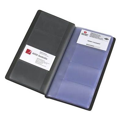 Image for MARBIG BUSINESS CARD FILE 208 CAPACITY BLACK from Clipboard Stationers & Art Supplies