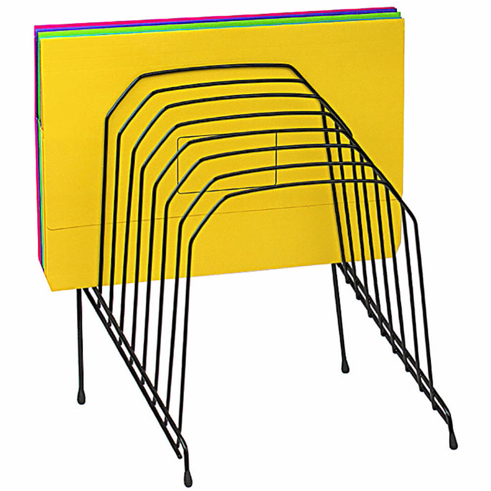 MARBIG STEP FILE WIRE ORGANISER RACK 8 SLOT LARGE BLACK |  | 7003490i