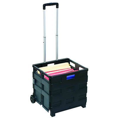 Image for MARBIG COLLAPSIBLE STORAGE TROLLEY BLACK from That Office Place PICTON