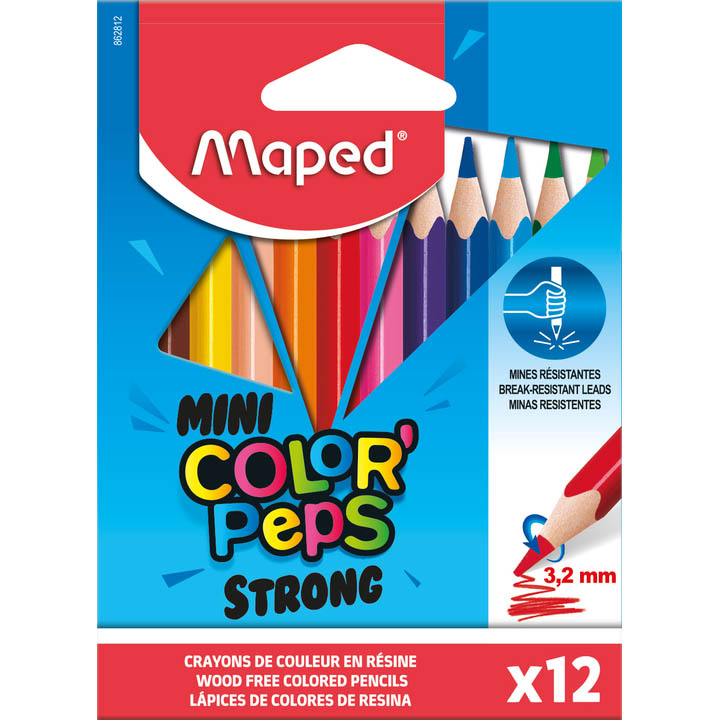 Image for MAPED COLOR PEPS STRONG COLOUR PENCILS MINI PACK 12 from BusinessWorld Computer & Stationery Warehouse
