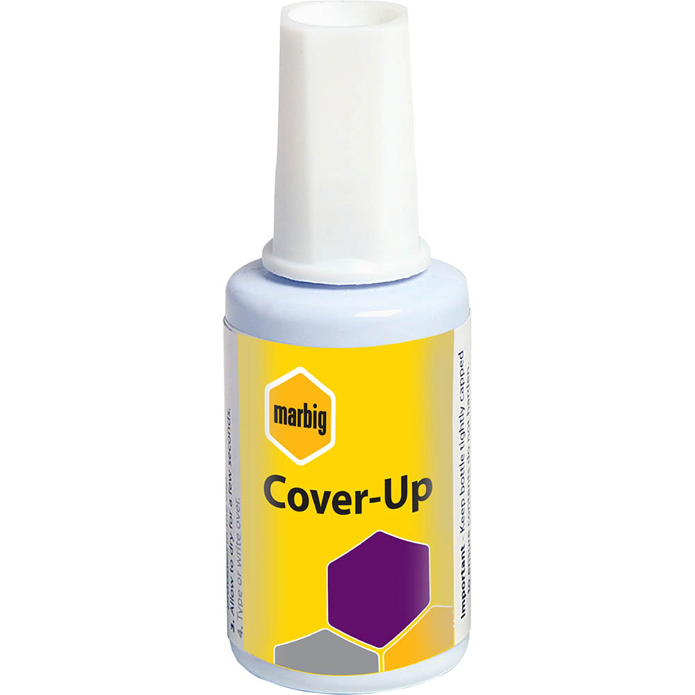 Image for MARBIG COVER-UP CORRECTION FLUID 20ML from Office Fix - WE WILL BEAT ANY ADVERTISED PRICE BY 10%