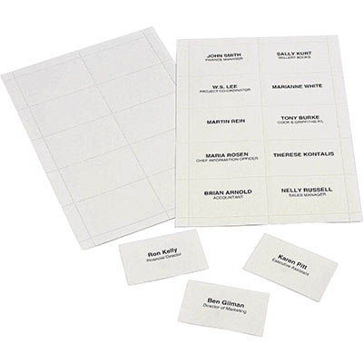 Image for REXEL ID CONVENTION BADGE INSERT CARDS WHITE PACK 250 from Office Heaven