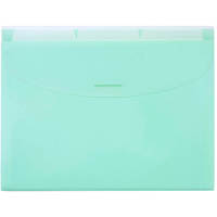 marbig expanding wallet with 3 tabs pastel green