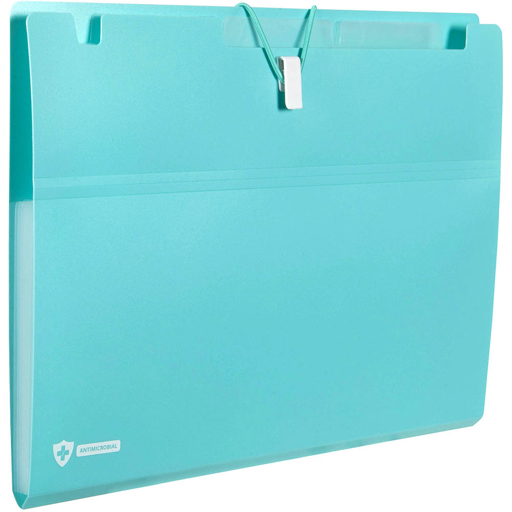 Image for MARBIG PROFESSIONAL ANTIMICROBIAL EXPANDING FILE PP 6-POCKET A4 BLUE from ONET B2C Store