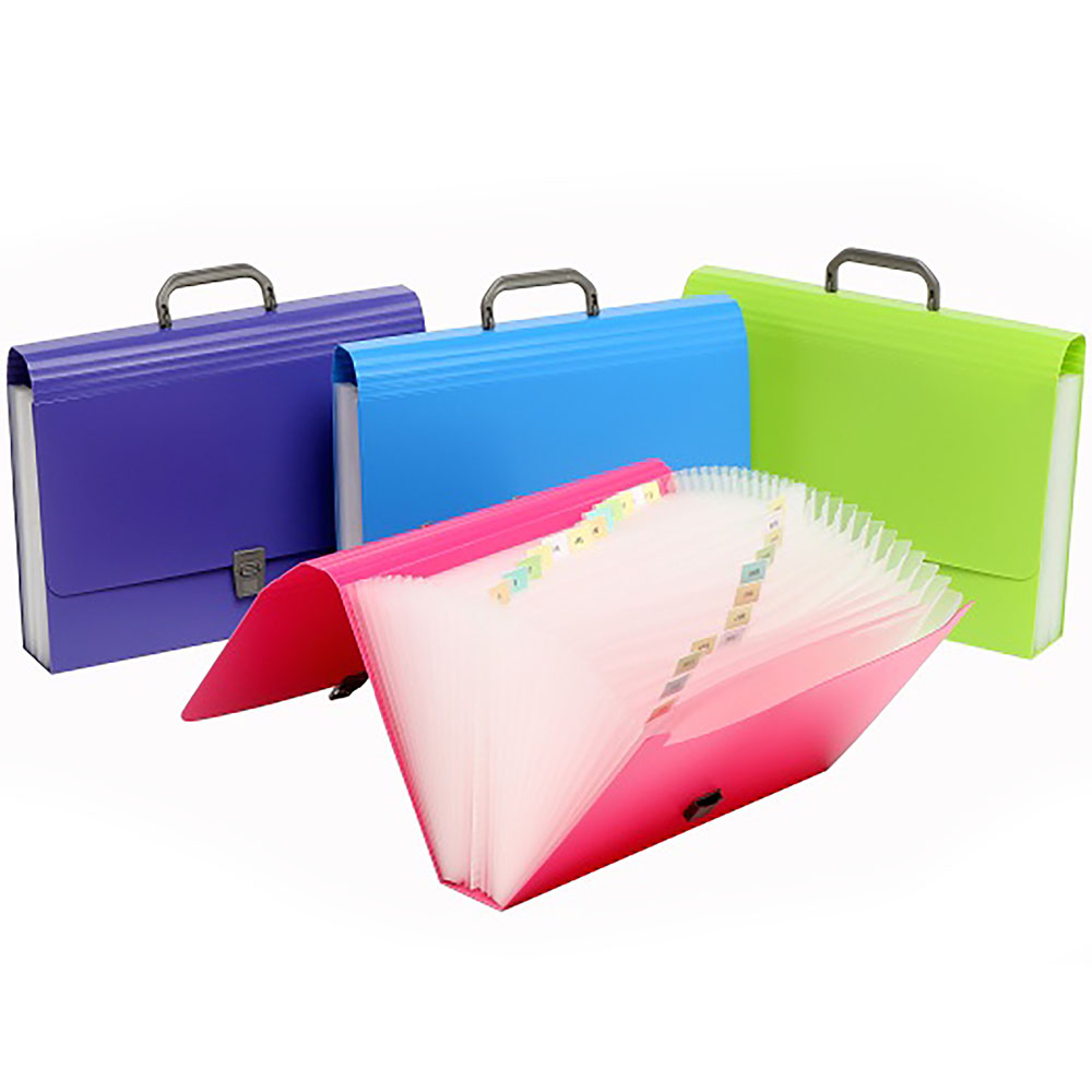 Image for MARBIG EXPANDING FILE PP 26 POCKET FOOLSCAPE SUMMER ASSORTED from Office Fix - WE WILL BEAT ANY ADVERTISED PRICE BY 10%