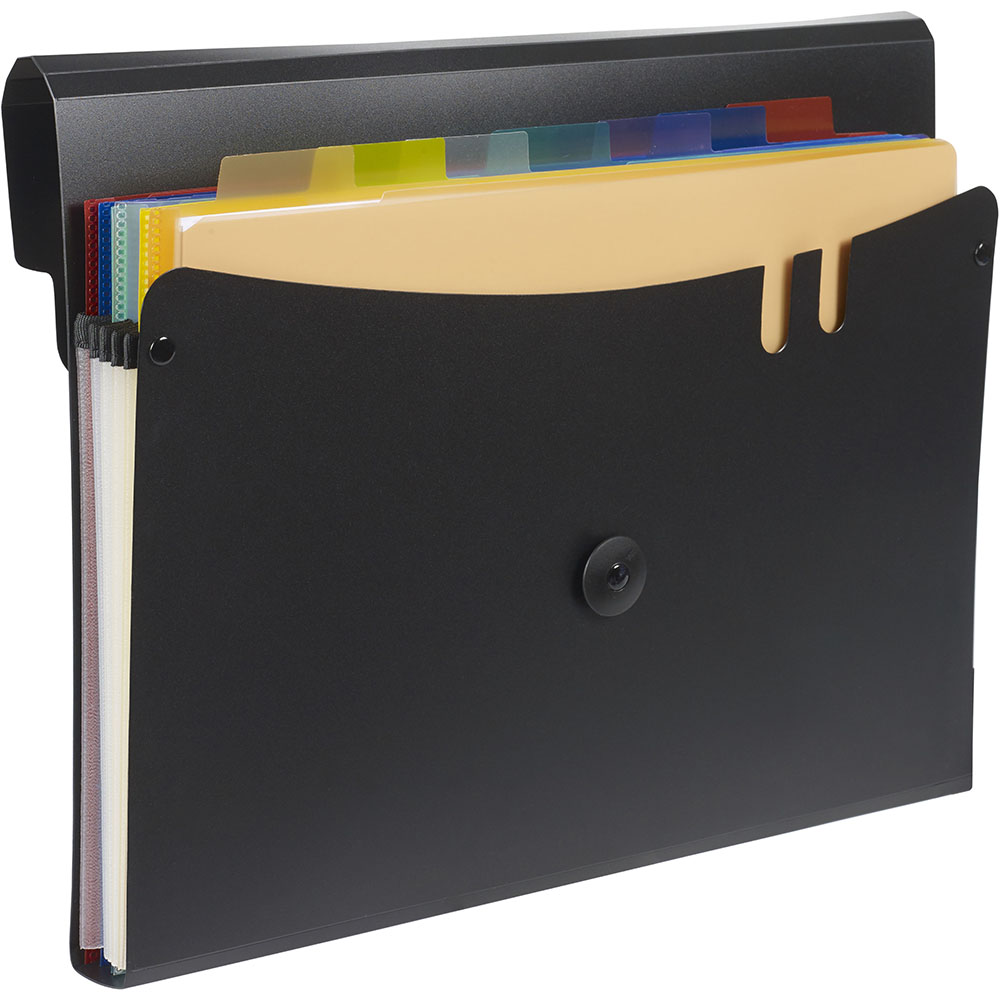 Image for MARBIG EXPANDING FILE WITH 7 REMOVABLE POCKETS PP A4 BLACK from Challenge Office Supplies