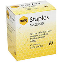 marbig staples heavy duty 23/20 box 5000