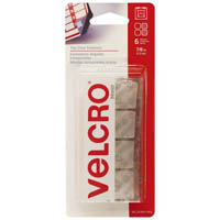 velcro brand® fastener squares 22 x 22mm clear pack 6