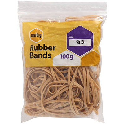Image for MARBIG RUBBER BANDS SIZE 33 100G from BusinessWorld Computer & Stationery Warehouse