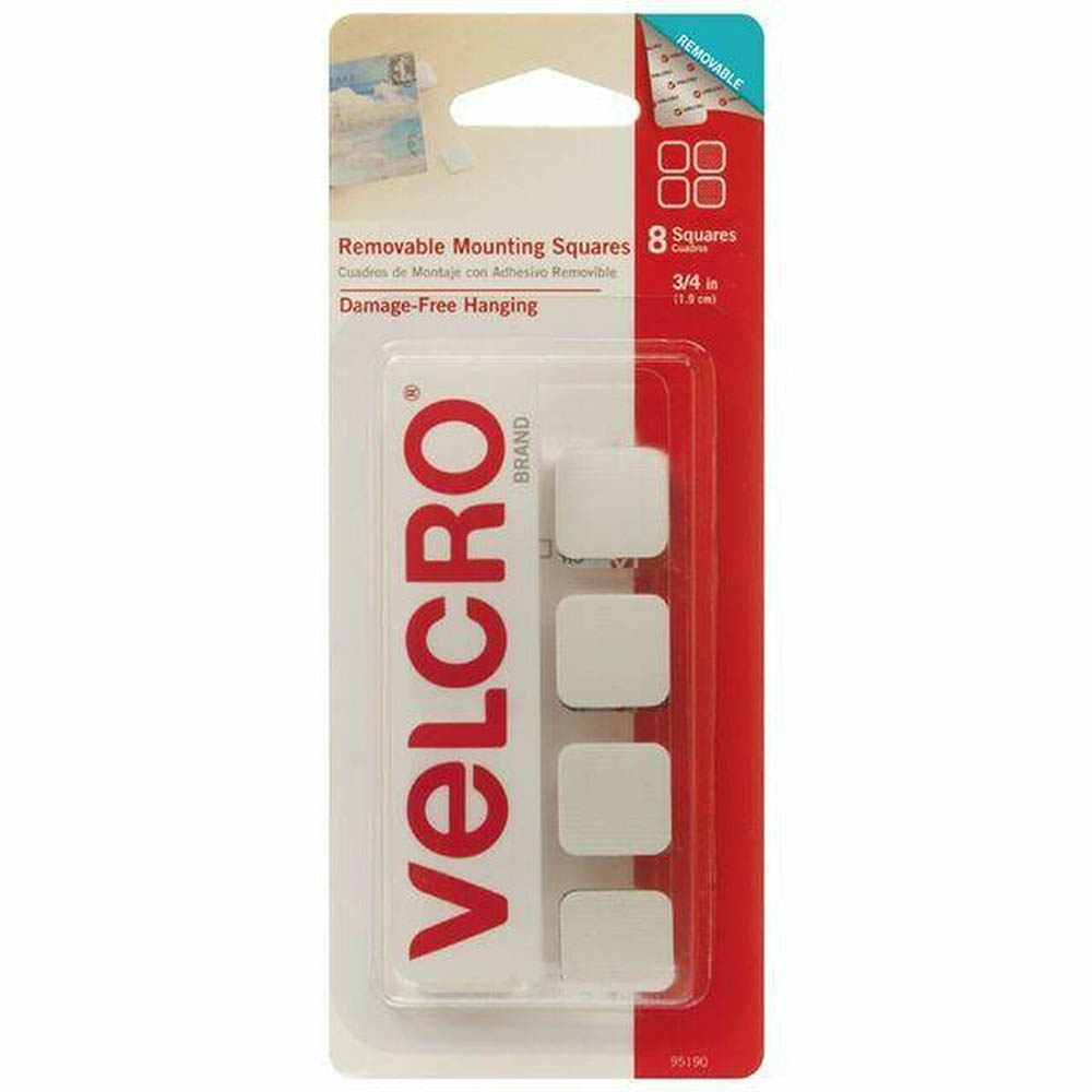Image for VELCRO BRAND® REMOVABLE MOUNTING SQUARES 19MM WHITE PACK 8 from Office Heaven