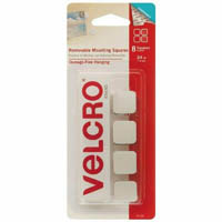 velcro brand® removable mounting squares 19mm white pack 8