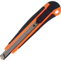 marbig cutter knife 9mm black/orange