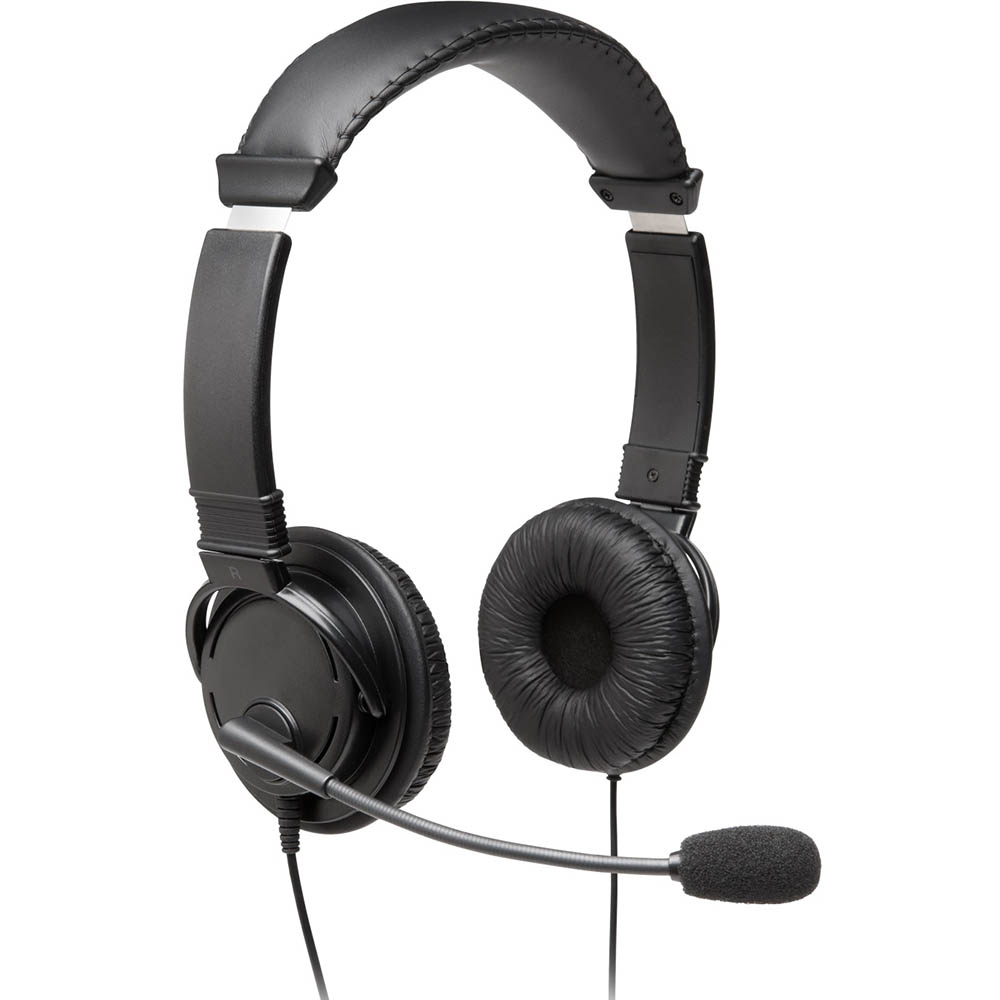 Image for KENSINGTON HI-FI HEADPHONES WITH MICROPHONE BLACK from Mercury Business Supplies