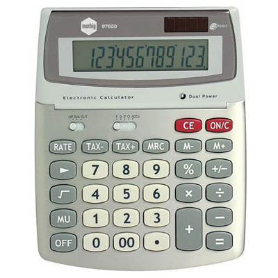 Image for MARBIG DESKTOP CALCULATOR 12 DIGIT SILVER from Merv's Stationery