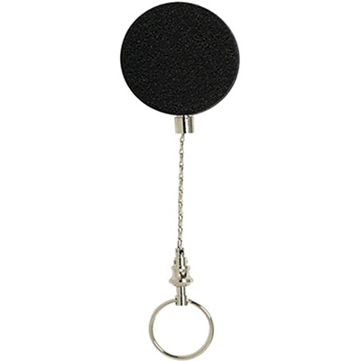 Image for REXEL ID RETRACTABLE METAL KEY HOLDER REEL STEEL CABLE BLACK from Mitronics Corporation
