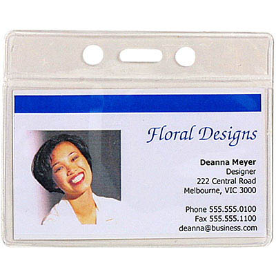 REXEL ID POUCH SOFT LANDSCAPE 94 X 78MM CLEAR PACK 10 |  | 7012047
