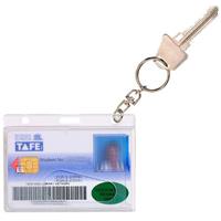 rexel id card holder plus key ring pack 10