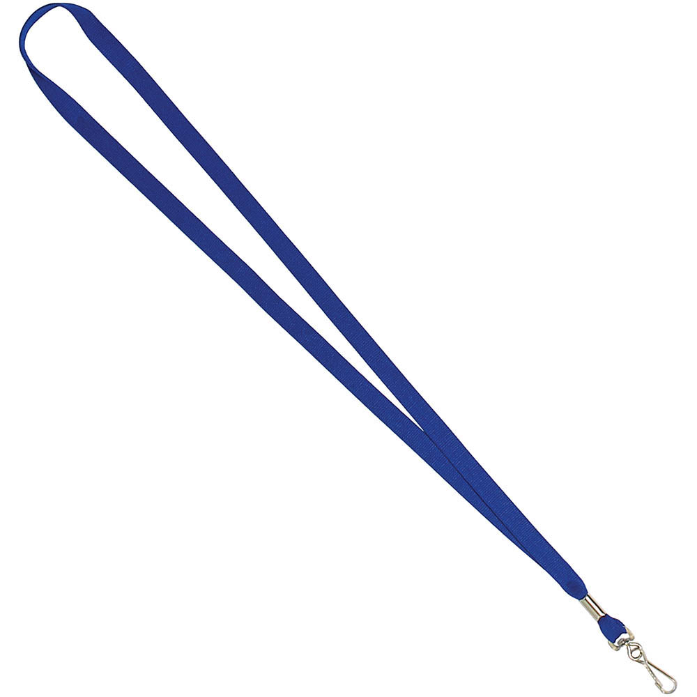 Image for REXEL ID LANYARD FLAT STYLE WITH SWIVEL CLIP BLUE PACK 10 from That Office Place PICTON