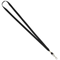 rexel id lanyard flat style with swivel clip black pack 10