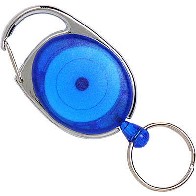 Image for REXEL ID RETRACTABLE SNAP LOCK KEY HOLDER REEL BLUE from Clipboard Stationers & Art Supplies