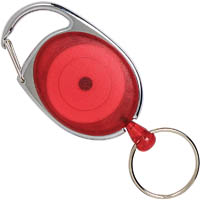 rexel id retractable snap lock key holder reel red