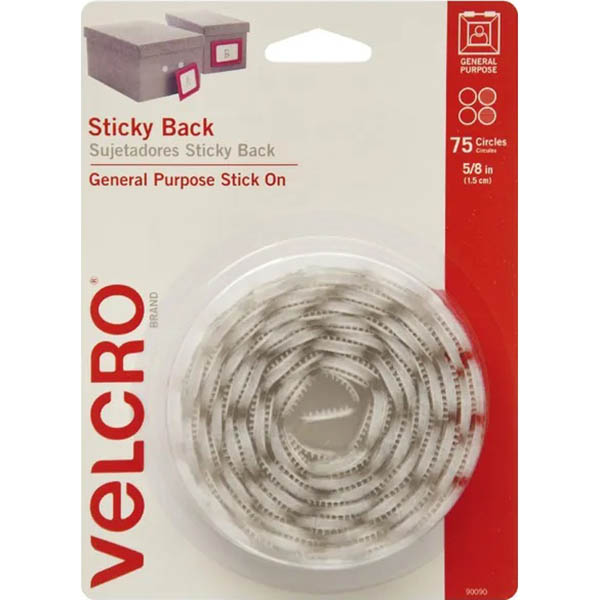 Image for VELCRO BRAND® STICK-ON HOOK AND LOOP DOTS 16MM WHITE PACK 75 from ONET B2C Store