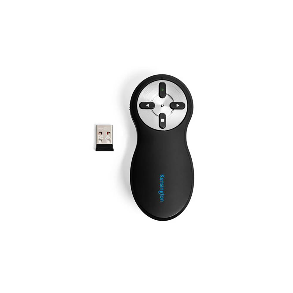 Image for KENSINGTON WIRELESS PRESENTER PRESENTATION REMOTE BLACK from Clipboard Stationers & Art Supplies