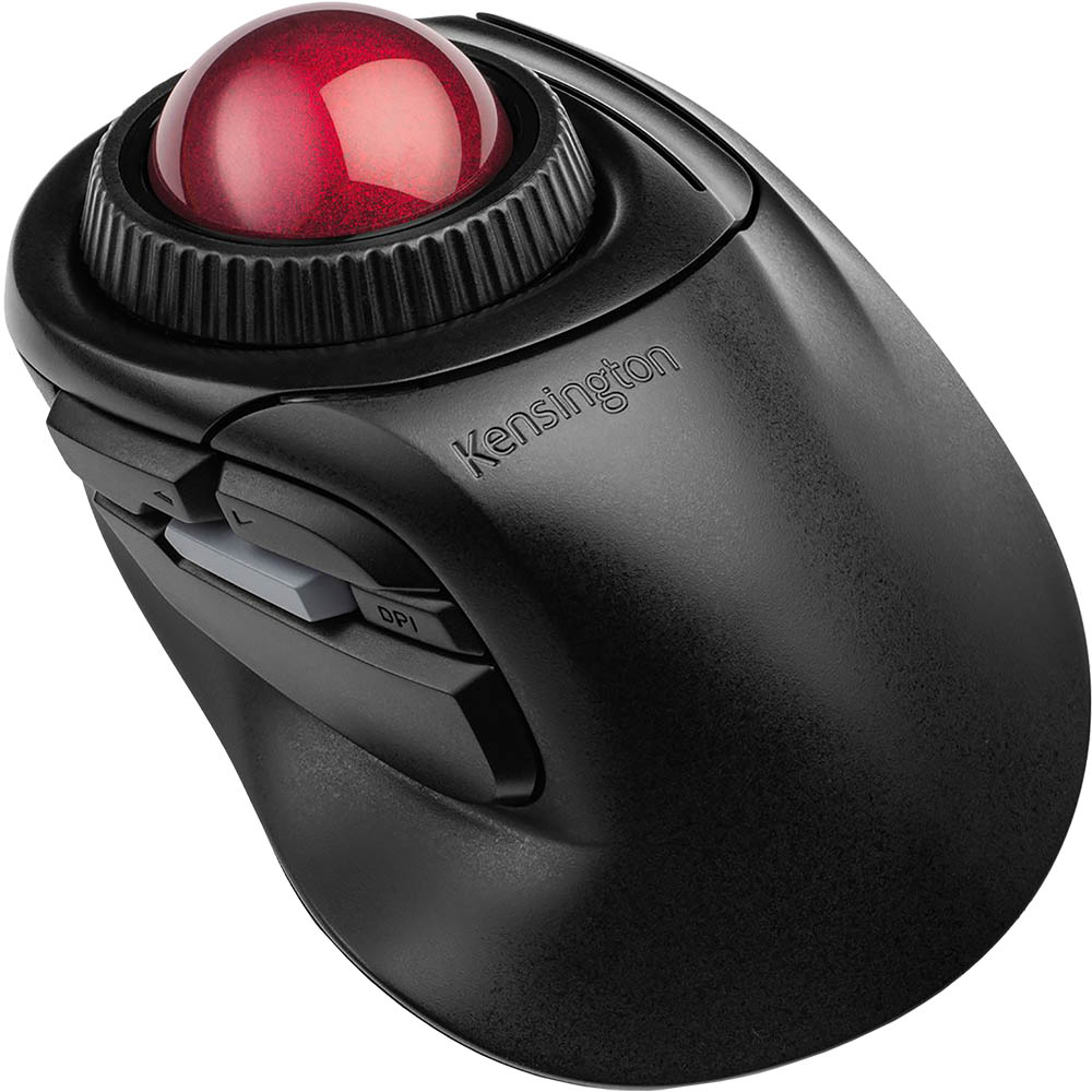 Image for KENSINGTON ORBIT FUSION TRACKBALL MOUSE WIRELESS BLACK/RED from Office Heaven
