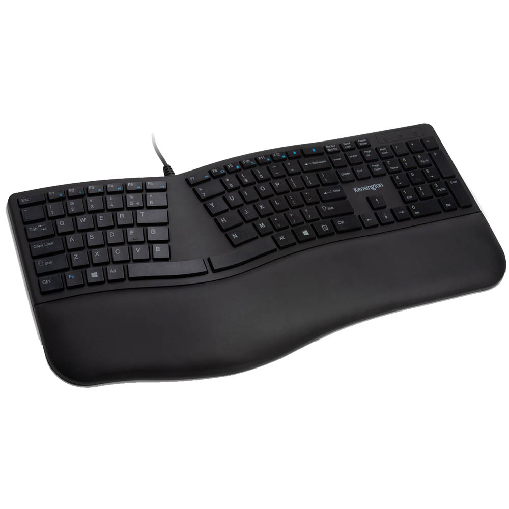 Image for KENSINGTON PRO FIT ERGO WIRED KEYBOARD BLACK from Mercury Business Supplies