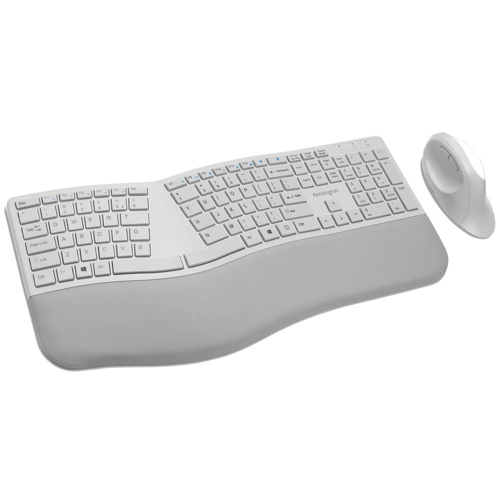 Image for KENSINGTON PRO FIT ERGO WIRELESS KEYBOARD AND MOUSE COMBO GREY from That Office Place PICTON