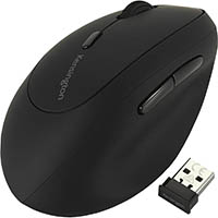 kensington pro fit left-handed ergo wireless mouse black