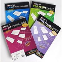 maco labels laser 1up 199.6 x 289.1mm white pack 20