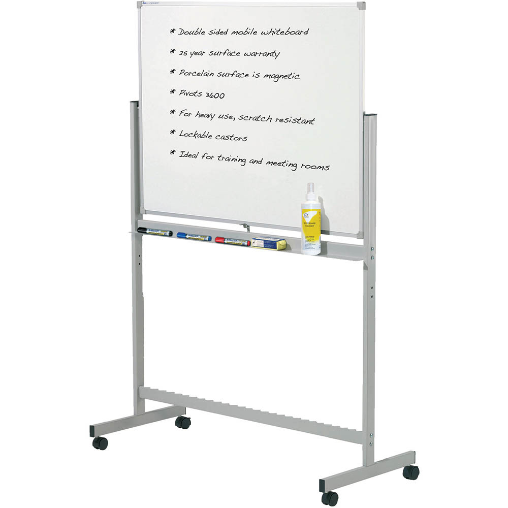 Image for QUARTET PENRITE SLIMLINE PORCELAIN MOBILE WHITEBOARD 1500 X 1200MM from Mitronics Corporation