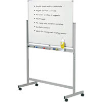 quartet penrite slimline porcelain mobile whiteboard 1500 x 1200mm