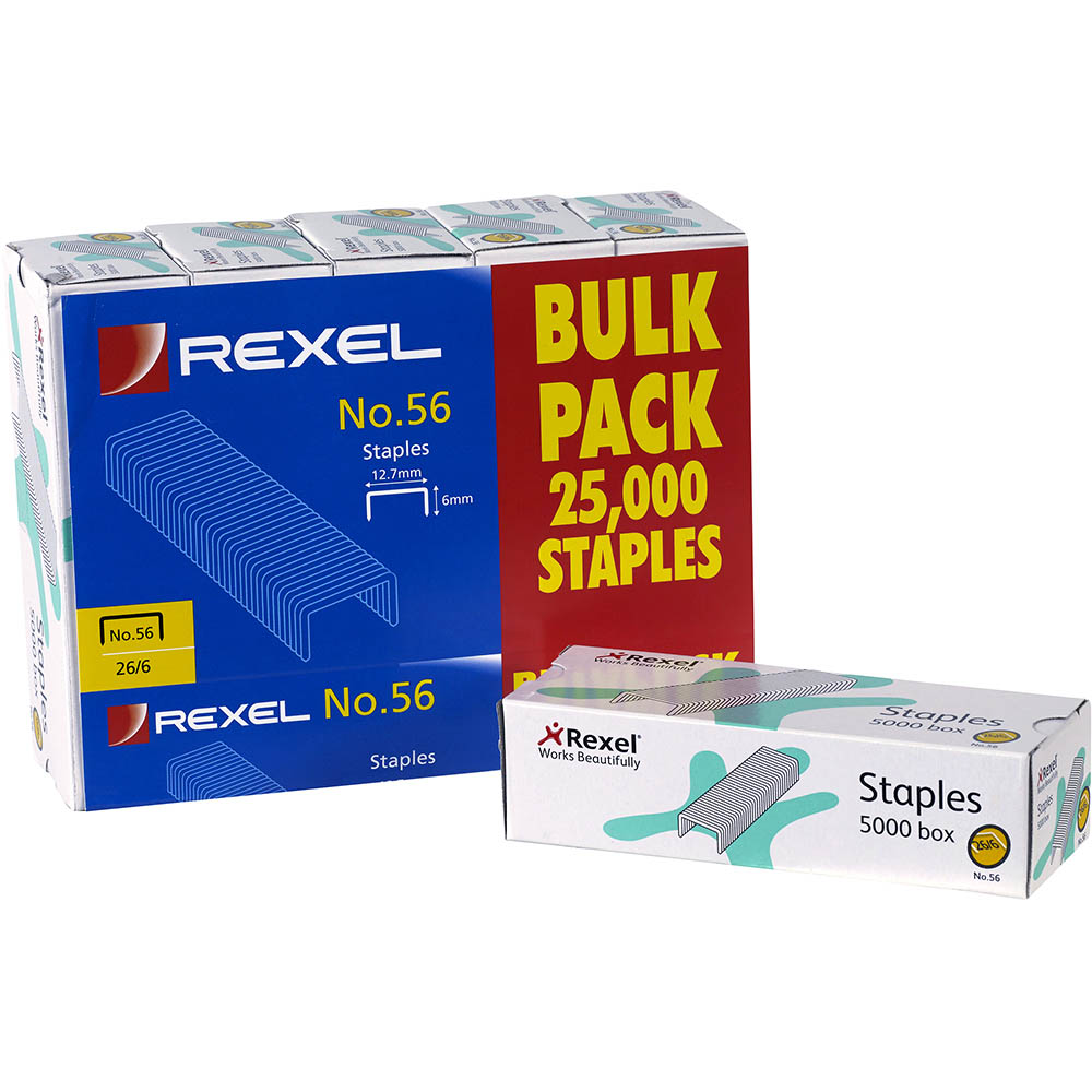 Image for REXEL STAPLES 26/6 BOX 5000 PACK 5 from BusinessWorld Computer & Stationery Warehouse