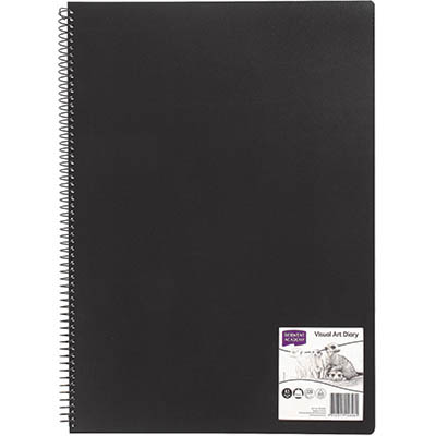 Image for DERWENT ACADEMY VISUAL ART DIARY PORTRAIT 120 PAGE A3 BLACK from Prime Office Supplies