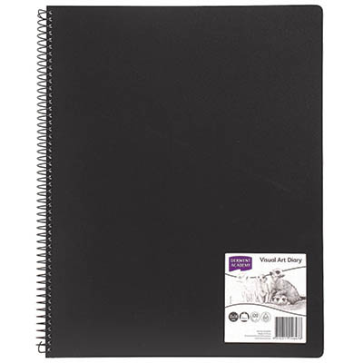 Image for DERWENT ACADEMY VISUAL ART DIARY PORTRAIT 120 PAGE 11 X 14 INCH BLACK from Prime Office Supplies
